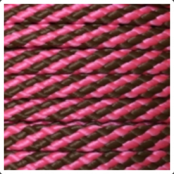 PPM touw 8 mm roze/bruin  streep